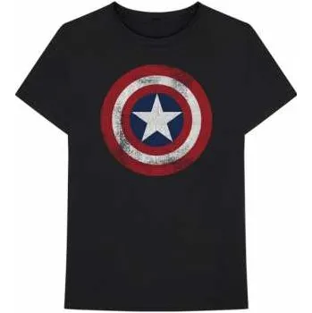 Pánské tričko Merch Marvel Comics: Tričko Captain America Distressed Shield XXL (206938)