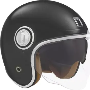 Helma na motorku BRUNOX přilba HERITAGE, NOX PREMIUM (černá matná, vel. S) 2024