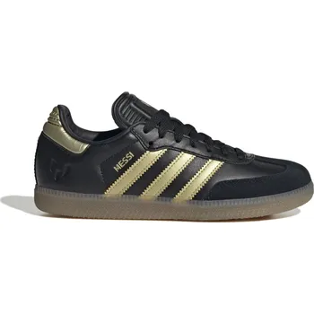 Chlapecké tenisky adidas Messi Samba Trainers Juniors Black/Gold/Gum 5 (38)