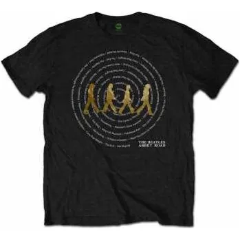 Pánské tričko Merch The Beatles: Tričko Abbey Road Songs Swirl XXL