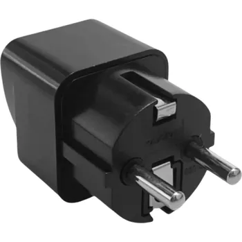 Elektrická zásuvka Univerzální cestovní adaptér EU typ E/F Redukce zástrčky Elektrická zásuvka 100–240 V Nehořlavý adaptér do evropské zásuvky Kompaktní černá