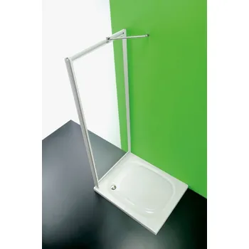 FORTE - Sprchová zástěna ANTA FISSA CC - Barva rámu - Bílá, Rozměr A - 100, Výplň - Polystyrol 2,2 mm (acrilico) BSAFI10CCP