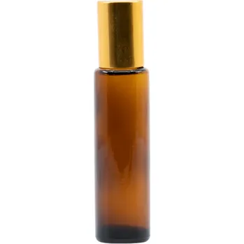 Bewit Roll-on lahvička hnědá lesklá, 15 ml, zlatý uzávěr (Doplněk)