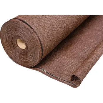 zahradní zástěna Stínící síť - tkanina na plot hnědá 150g/m² zastínění až 90% 1,5m - stříhaná délka 1m