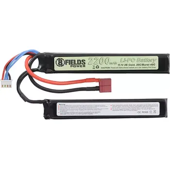 Baterie pro airsoftovou zbraň 8FIELDS Akumulátor LI-PO 2200MAH 11,1V 20/40C - DeanT
