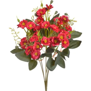umělá květina Kytice s červenými květy 35 cm