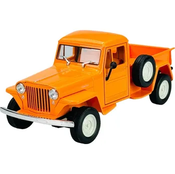 autíčko Model auta Welly 1:24 1947 Jeep Willys Pickup orange
