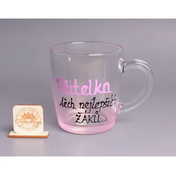 Skleněný hrnek - Učitelka těch nejlepších žáků