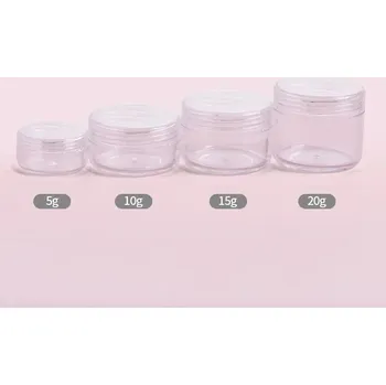 Přípravek na oči Malá plastová krabička na make up a oční stíny | cestovní obal, kosmetická dóza 1 ks - Průhledný , 15 g