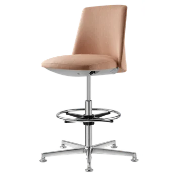 Jídelní židle Luxusní barová židle MELODY DESIGN 777-FR (skrytá synchronní mechanika, ALU kříž, nastavitelný kruh