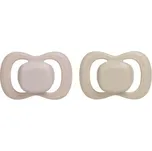 Dudlíky silikonové 6m+, 2 ks - blush/latte