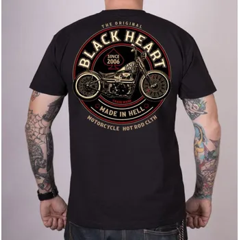 tričko street pánské - TRAPPER - BLACK HEART - 18316 - 3XL