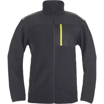 Pánská softshellová bunda Pánská fleecová bunda dlouhý zip EMERTON STR, černá-žlutá vel. XL