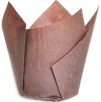 Košíčky TULIP 50/80 mm hnědý - 180 ks