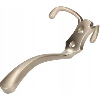 Věšák DVOJITÝ NÁBYTKOVÝ VĚŠÁK NA ZEĎ 140 MM SATÉN