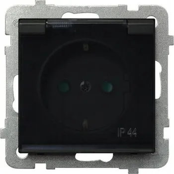 Elektrická zásuvka Elektrická Zásuvka hermetická Ospel černá