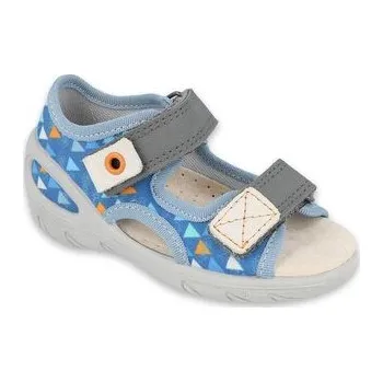 Chlapecké bačkory 065P158 20 - SUNNY chlapecké sandálky Befado modré 065P158_23