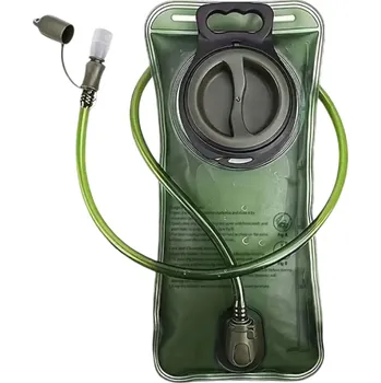 Láhev Vodní vak 2 l s rychlým uvolněním jedním kliknutím Nepropustný hydratační systém do horského batohu Turistika Kempování Outdoor výbava armádní zelená