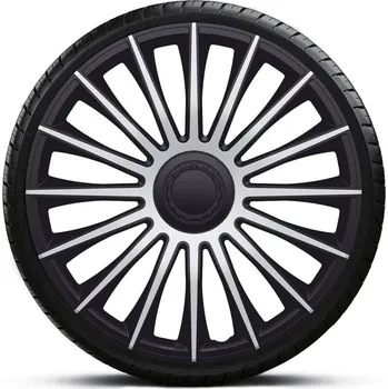 Poklice na kolo J-TEC Poklice na kola - kryty kol AUSTIN silver black 16" - sada 4 ks -