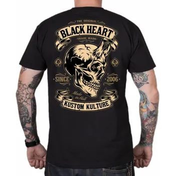 Pánské tričko tričko pánské - DEVIL SKULL - BLACK HEART - 673 - XXL