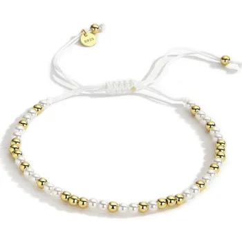 Náramek AURA Náramek přírodními perlami, stříbro AG925 - AU0036