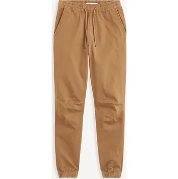 Pánské oblečení Celio Kalhoty Voyage s pružným pasem 1118244 Hnědá 46/34