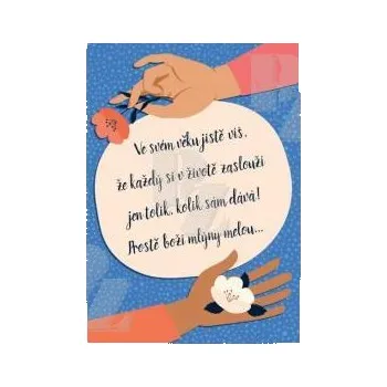 Desková hra Blahopřání s textem Narozeniny Boží mlejny melou Eva Farná Hrací, Albi