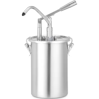Dávkovač nápoje Nerezová nádoba na omáčku s dávkovačem, 4,5L, ⌀180x(H)420mm | HENDI, 558102