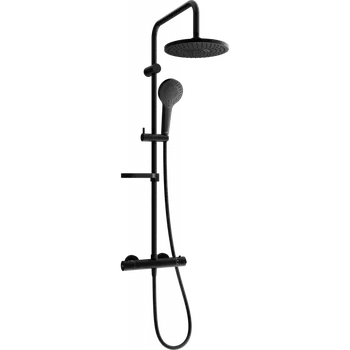 Sprchový set Mexen KX05 nástěnná sprchová sada s dešťovou sprchou a termostatickou baterií, černá - 771500591-70 Nástěnné sprchové systémy