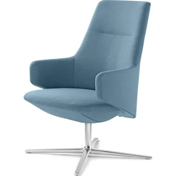 Luxusní křeslo Melody Lounge ML-L-FR-N6 (4-ramenný ALU leštěný kříž, automatická synch. mechanika)