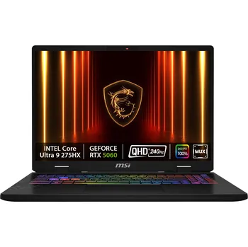 Notebook MSI Crosshair 16 HX AI D2XWFKG-063CZ/Core Ultra 9 275HX/32GB/1TB/RTX 5060, 8GB/16" QHD+240Hz/Win11 Home 9S7-15P421-063