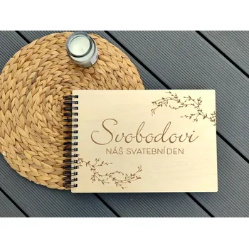 Fotoalbum Dřevěné svatební fotoalbum Větvičky - D-decor