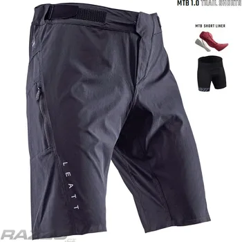 Cyklistické kalhoty Kraťasy na kolo s vložkou Leatt MTB Trail 1.0 Shorts Black 2025 38
