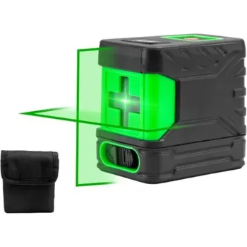 Měřící laser Laserová vodováha HILDA 2 linky Zelený paprsek Samonivelační Přesné promítání Vhodná do interiéru S brašnou pro snadné přenášení