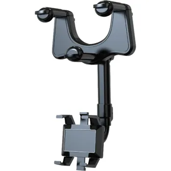 Držák telefonu do auta na zpětné zrcátko Nastavitelný ABS úchyt pro mobil 3–7 palců Otočný 360° Univerzální kompatibilita