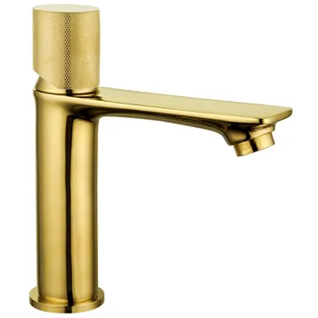 Vodovodní baterie Mexen Royo One baterie umyvadlová, zlatá - 72201-50 Umyvadlové baterie