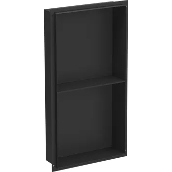 Koupelnový nábytek Mexen X-Wall-NR výklenková police bez lemu s policí 60 x 30 cm, černá - 1971603010S Koupelnové police