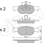 Sada brzdových destiček, kotoučová brzda CIFAM 822-079-2