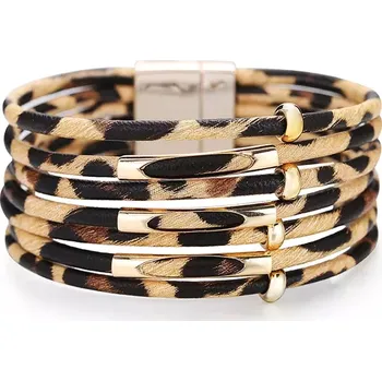 Náramek Sedmiřadý náramek Animal Leopard Skvrnitý