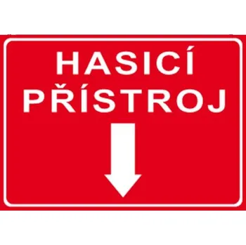 Hasicí přístroj, Plast 25 x 35 cm, červená