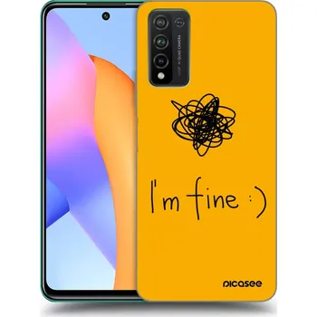 Pouzdro na mobilní telefon Picasee silikonový průhledný obal pro Honor 10X Lite - I am fine