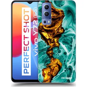 Pouzdro na mobilní telefon Picasee silikonový černý obal pro Vivo Y72 5G - Goldsky