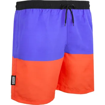 Pánské plavky GUGGEN MOUNTAIN Pánské plavecké kraťasy Style 20 XL MODRÁ|ORANŽOVÁ