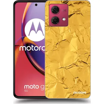 Pouzdro na mobilní telefon Picasee silikonový průhledný obal pro Motorola Moto G84 5G - Gold