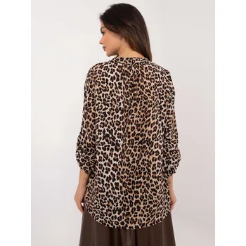 Dámská košile Košile TW KS BI 7175a.25 černá a béžová jedna velikost