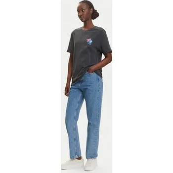 Tommy Jeans T-Shirt Neon DW0DW21358 Šedá Relaxed Fit XXS