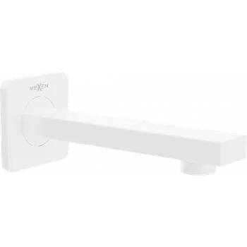 Vodovodní baterie Mexen Cube nástěnná vanová výpusť, bílá - 79370-20 Výtokové kohoutky