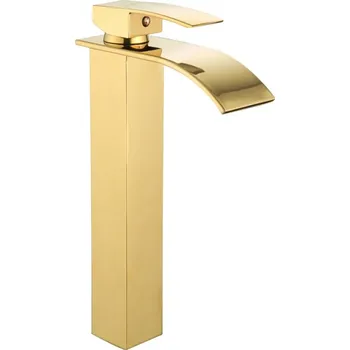 Mexen Aries vysoká umyvadlová baterie, zlatá - 744810-50 Umyvadlové baterie