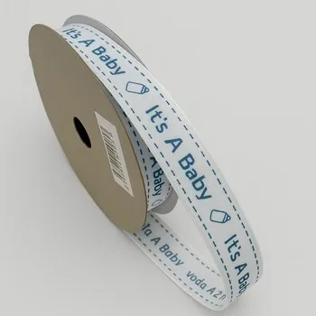 Stuha Dekorační stuha baby 1,5cm modrá a bílá baby