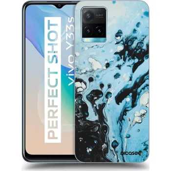 Pouzdro na mobilní telefon Picasee silikonový průhledný obal pro Vivo Y33s - Organic blue